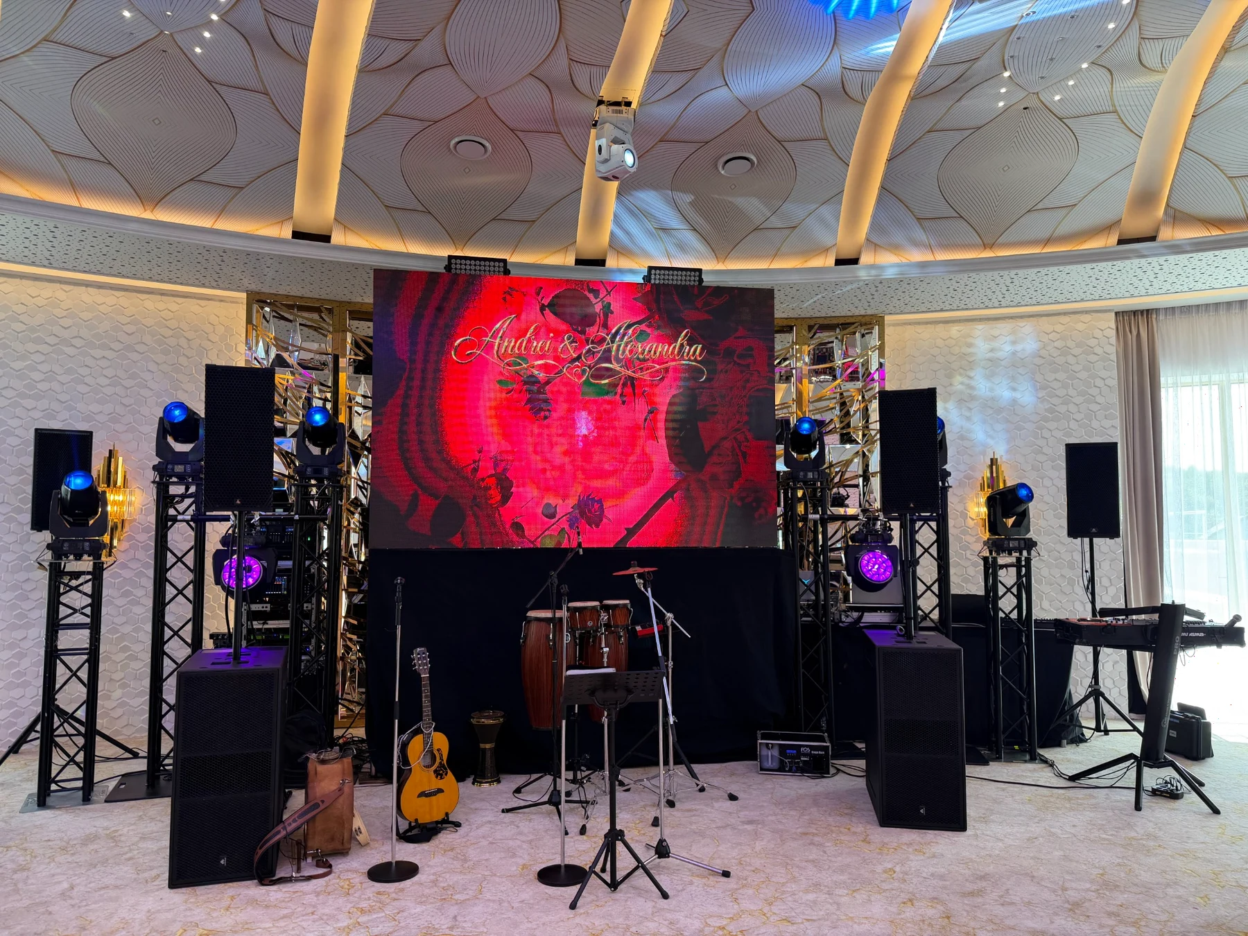 Geo Events indoor LED screen stage setup