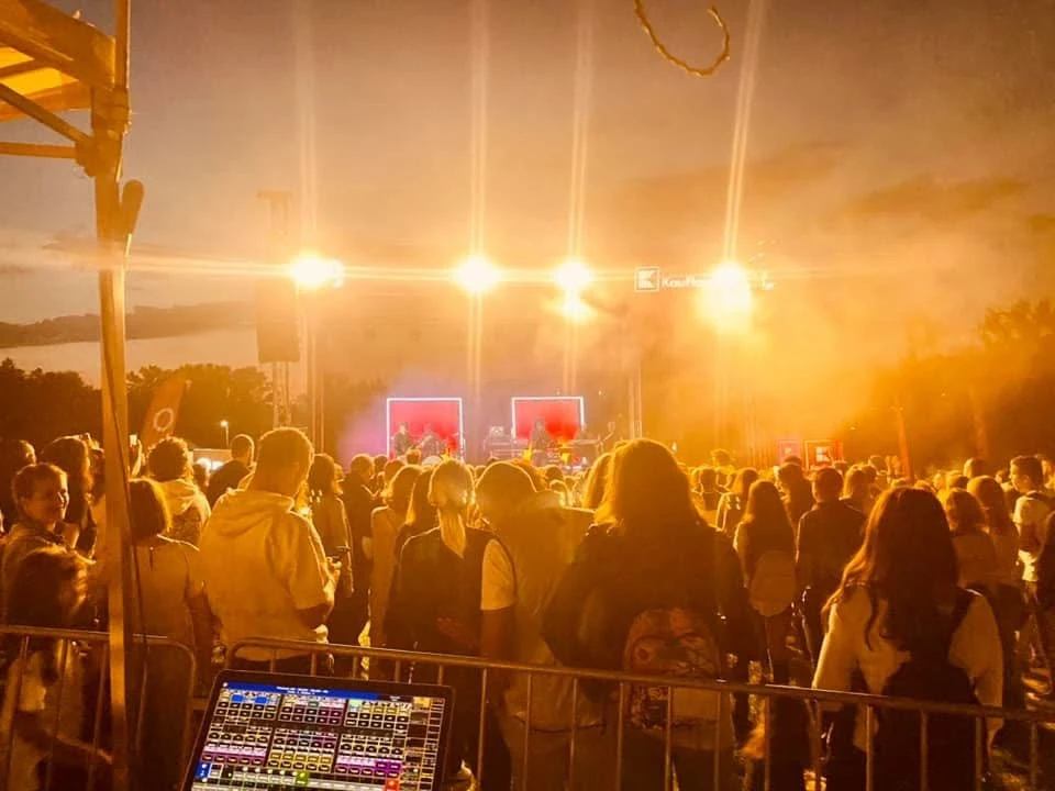 Outdoor sunset concert